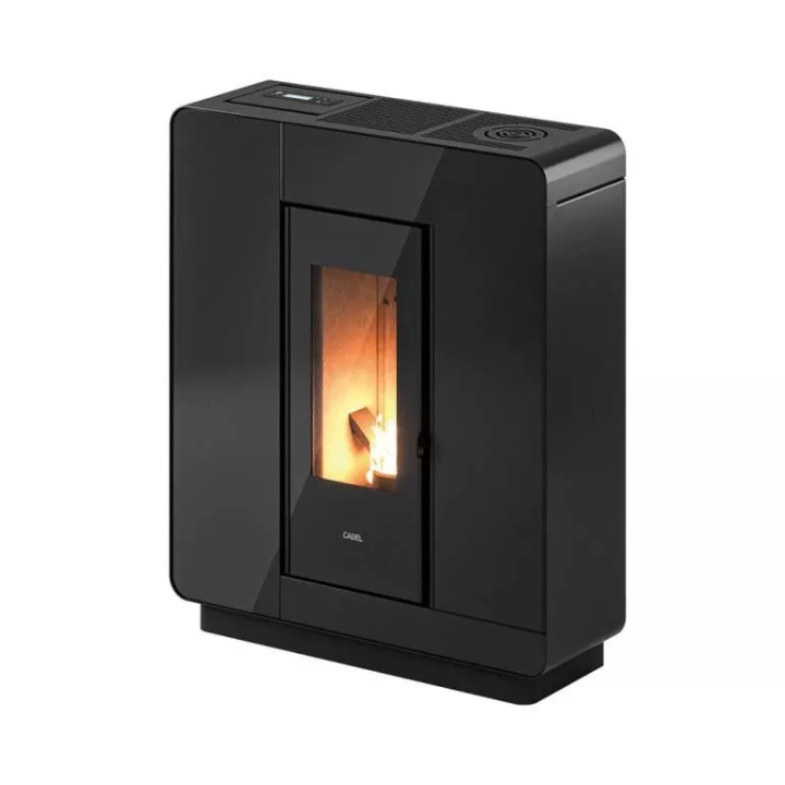 Cadel - piecyk na pellet Elle Plus 9 Flexit czarne szkło 8,5 kW
