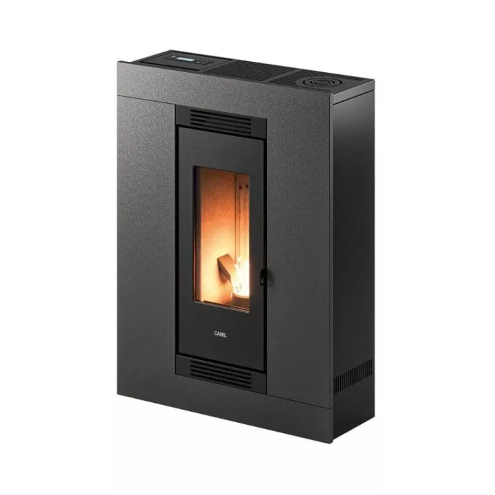 Cadel - piecyk na pellet Luce Plus 9 Flexit szary Titanium 8,5 kW