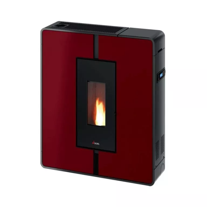 Cadel - piecyk na pellet Tile Plus 10 bordowy 10,0 kW