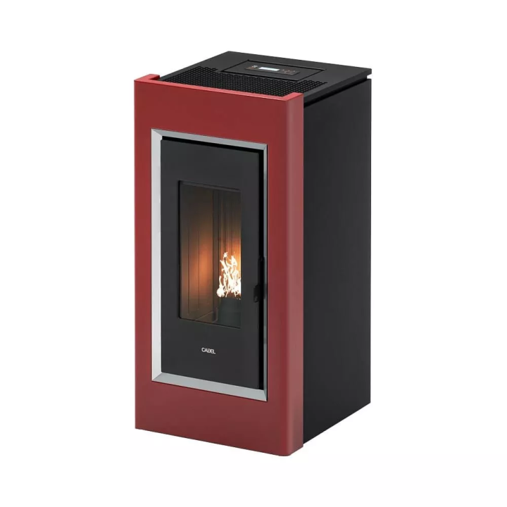Cadel - piecyk na pellet Prince Plus 11 bordowy 10,5 kW