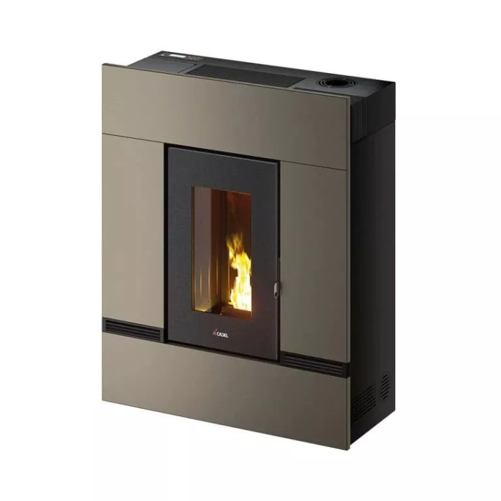 Cadel - piecyk na pellet Mithos Plus 12 Up Twin jasnobrązowy 12,0 kW