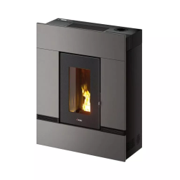 Cadel - piecyk na pellet Mithos Plus 12 Up Twin szary Titanium 12,0 kW