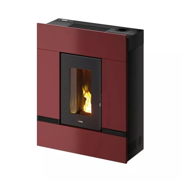 Cadel - piecyk na pellet Mithos Plus 12 Up Twin bordowy 12,0 kW