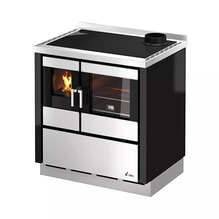 Cadel - kuchnia na drewno Kook 80 czarny 7,5 kW