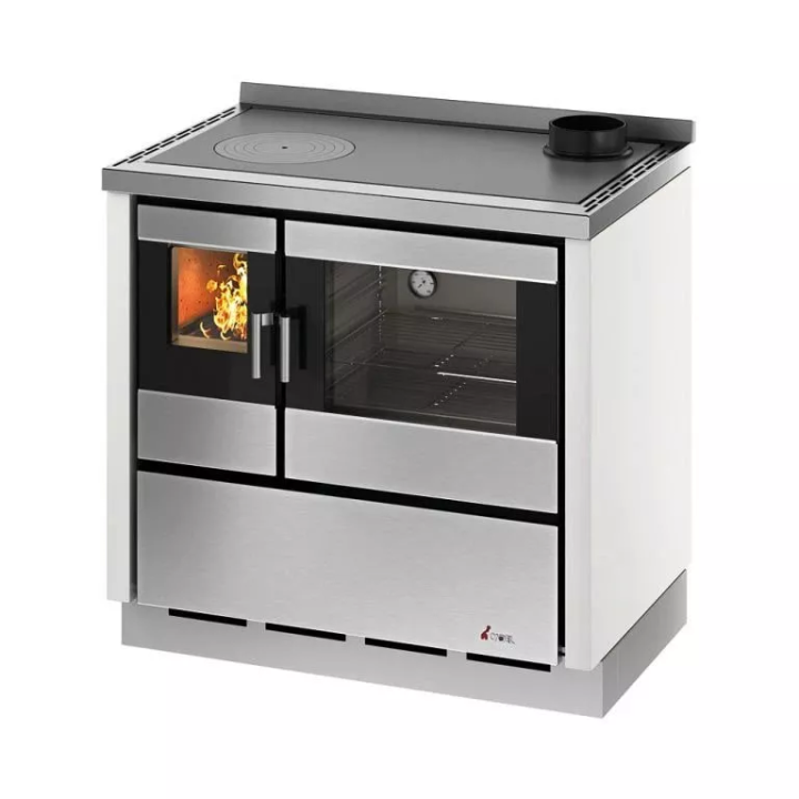 Cadel - kuchnia na drewno Kook 90 4.0 biały 7,5 kW
