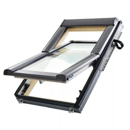 Roto - okno obrotowe Designo R6 H Acoustic 6E - drewno