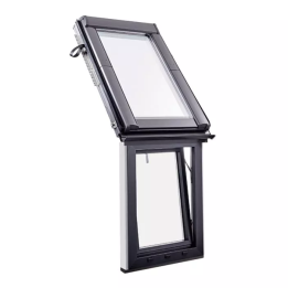 Roto - okno fasadowe uchylno-rozwierne Designo R1 H Premium 9B DKF - drewno