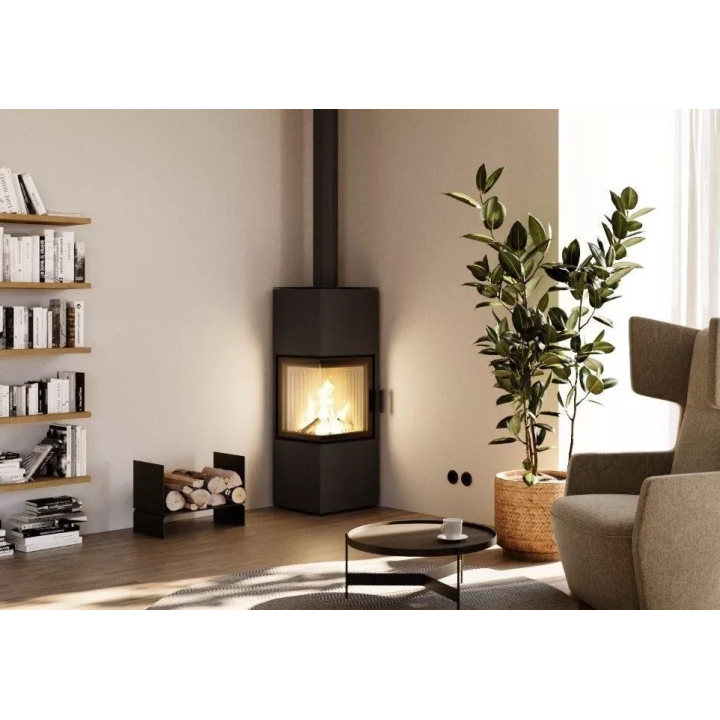 Hajduk - piec wolnostojący na drewno Pixel L 7,0 kW czarny