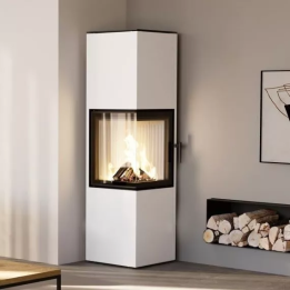 Hajduk - piec wolnostojący na drewno Pixel L 7,0 kW biały