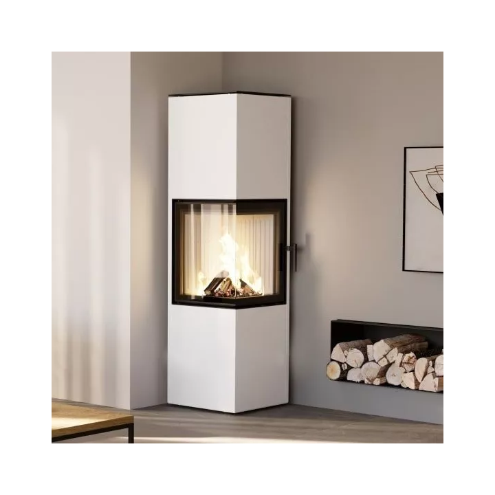 Hajduk - piec wolnostojący na drewno Pixel L 7,0 kW biały