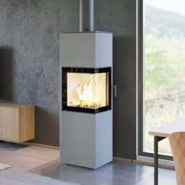 Hajduk - piec wolnostojący na drewno Pixel XL 7,0 kW szary