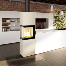 Hajduk - piec wolnostojący na drewno Pixel XXL 7,0 kW biały