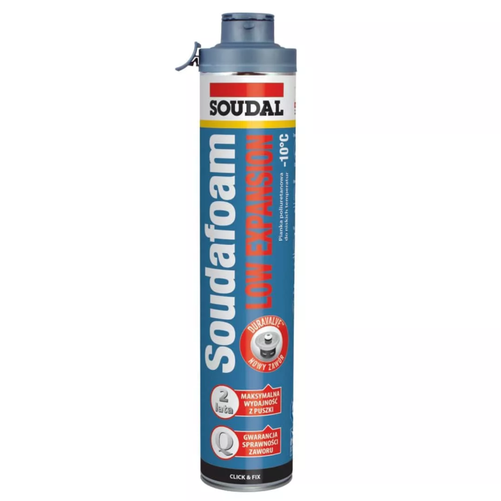 Soudal - pianka pistoletowa niskorozprężna Soudafoam LE Click&Fix do -10°C