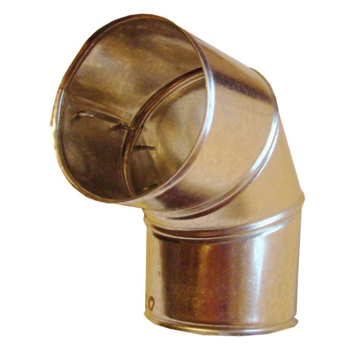 Xplo -  płaszcz ochronny z blachy stalowej ocynkowanej - kolano fi 130 mm