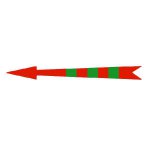 Xplo - selbstklebende rote Pfeilmarkierung mit grünen Markierungen