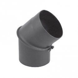 Darco - system of connections to fireplaces and solid fuel boilers SPK - black 45 ° adjustable elbow