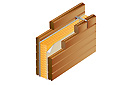 URSA Konstrukcja ściany z balików drewnianych od wewnątrz i zewnątrz